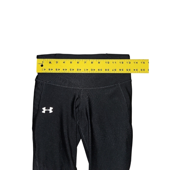 Under Armour Jet Black Compression Performance Leggings Size Medium - Picture 4 of 7